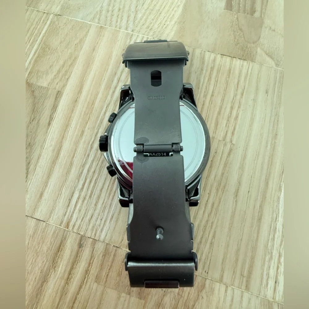 AX Armani exchange mens gunmetal gray watch NEW BATTERY